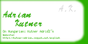 adrian kutner business card